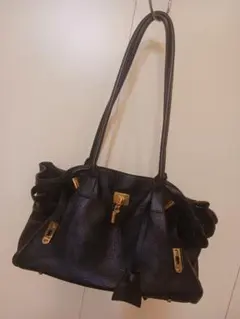 美品✨ Ferragamo フェラガモ ショルダー ハラコ がま口 ヴィンテージ