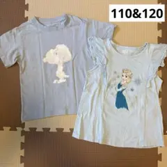 110,120 ユニクロTシャツ2枚セット