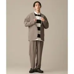 美品✨ナノユニバース 撥水ポイントアディション セットアップ Lサイズ ベージュ