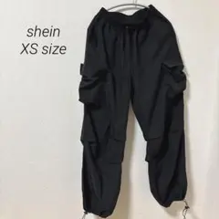 シーイン　shein ブラック カーゴパンツ　ブラック　XS