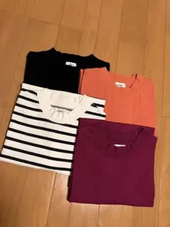 コーエンcoenコットンハイネックTシャツ ・フレンチスリーブ4枚組