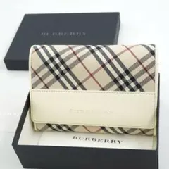 未使用品　箱付き　BURBERRY LONDON 折り財布　ノバチェック　希少のサムネイル