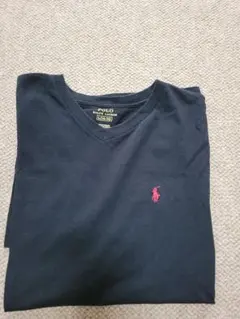 Polo Ralph Lauren ネイビー Vネック Tシャツ L