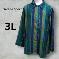 Selene Sport 長袖チェックシャツ 2X