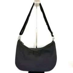 グッチ ショルダーバッグ GGキャンバス GG柄 ブラックレザー 黒色