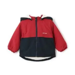 2025年petit main 【洗える】リバーシブル切替ブルゾン フード付き