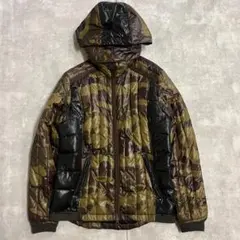 55 タケオキクチ 迷彩柄 カモフラ フード付き 中綿ジャケット カーキ y2kのサムネイル