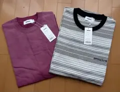【新品未使用】atmos ストライプ柄 Tシャツ 2枚セット