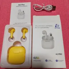 Bluetoothステレオイヤホン　黄色　ブルートゥース　ワイヤレスイヤホン