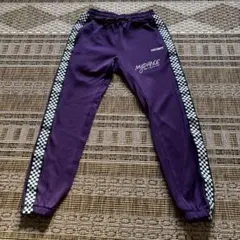 マイダンス　ジョガーパンツ パープルチェック柄
