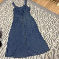 GU デニム ジャンパースカート S