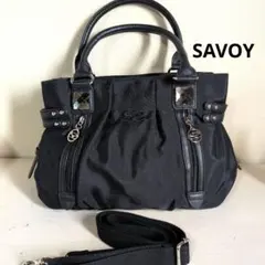 美品！サボイ SAVOY ショルダーバッグ ブラックのサムネイル