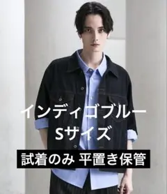 CLEL】ライトオンス デニムトラッカー半袖シャツ インディゴブルー