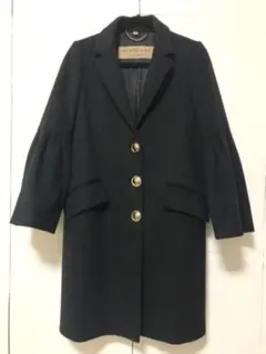 送料無料！バーバリー   コート　黒　ウールカシミヤ カシミヤ ブラックのサムネイル