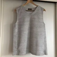 DECOTYツイード風 Vネックベスト L