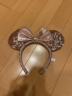 ディズニー　ミニー　スパンコール　カチューシャ　ピンク