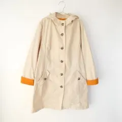 Eddie Bauer ベージュ オレンジ フーディ ジャケット コート