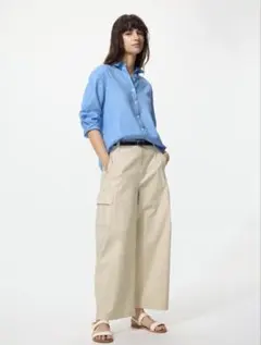 UNIQLO バレルカーゴパンツ S ベージュ