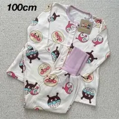【定価3190円】新品★アンパンマン 前開き 長袖 パジャマ 女の子 100cm