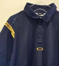 OAKLEY ゴルフウェア ポロシャツ ネイビー イエローのサムネイル