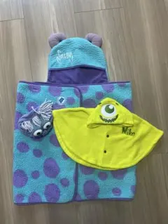 【値下げ】モンスターズインク サリーブランケット・マイクポンチョ・ブーヘアバンド