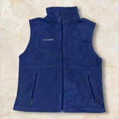 Q*Q様 Columbia フリースジャケットベスト 刺繍ロゴ USメンズ ブル