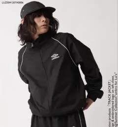 【UMBRO×Lui’s】ナイロントラックジャケット　パイピング　黒ブラック　L