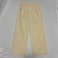 ユニクロ UNIQLO タックワイドパンツ ツータック クリーム ホワイト S
