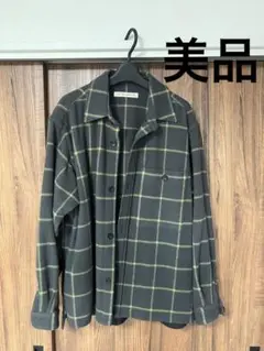 ユナイテッドアローズ ブロックチェックウールシャツジャケット　XL