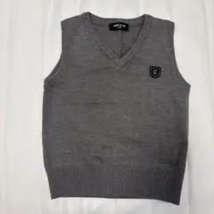 COMME CA ISM グレー Vネック ベスト 110A