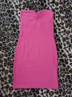 H&M ピンクミニワンピ ギャル 肩出し