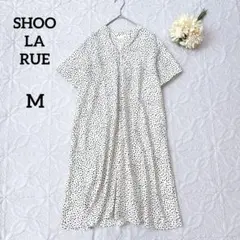 シューラルー　スキッパーワンピース　半袖　ドット柄　オフホワイトのサムネイル