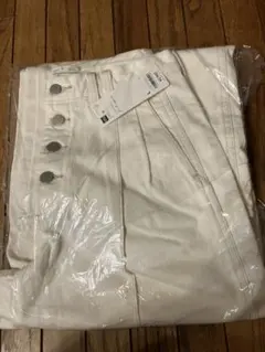 新品タグ付き　GU ワイドジーンズ by rokh L オフホワイト