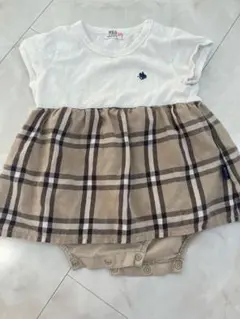 Polo チェック柄ロンパース