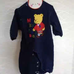 Mikihouse ネイビー ロンパース Fサイズ