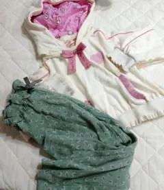 【中古】メゾピアノ パーカーとアプレレクールの長ズボン パンツ セット