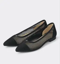 新品未使用　GU チュールフラットシューズ　ブラック　Mサイズ