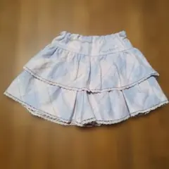 mezzo piano　チェック 二段フリルスカート 130cm　メゾピアノ