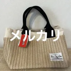スヌーピー　トートバッグ　シャンブル　カゴバッグ　Fun in the Sun