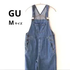 ​【GU】ジーユー ワイドデニムサロペット オーバーオール 濃紺 M相当