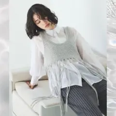 Trish メタルボールシアーシャツ 長袖
