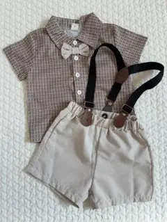 ボウタイ付きシャツとショートパンツセット セレモニースーツ