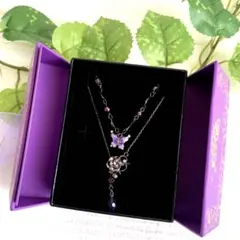 【ANNA SUI 】ネックレス 薔薇と蝶 2way ブロンズ ギフトBOX入り