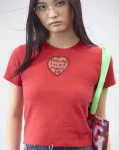 THINGS THAT MATTER とんだ林蘭×ハートクロップドTシャツ