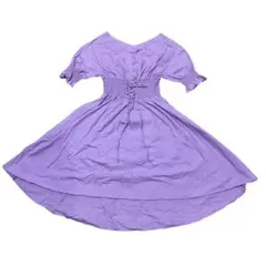 ナイスクラップ　ラベンダー ボタン付き ワンピース