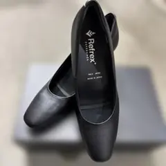 Refrex 日本製 お仕事パンプス 黒　23.5センチ　ヒール7センチ