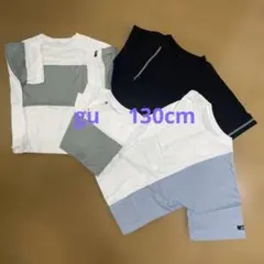 お値下げ)GU 130cm Tシャツ　4枚のサムネイル