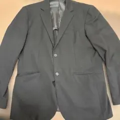 柔らか素材の黒のビジネスジャケット 【XL】