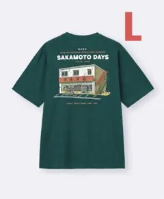 ジーユー GU グラフィックTシャツ サカモトデイズ L DARKGREEN