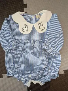 petit main ミッフィー ストライプ ロンパース 80サイズ